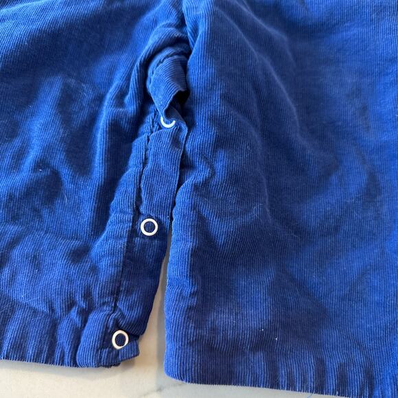 Secret Wishes Blue Gingham Smocked Alligator Longall - 12M - Picture 2 of 7